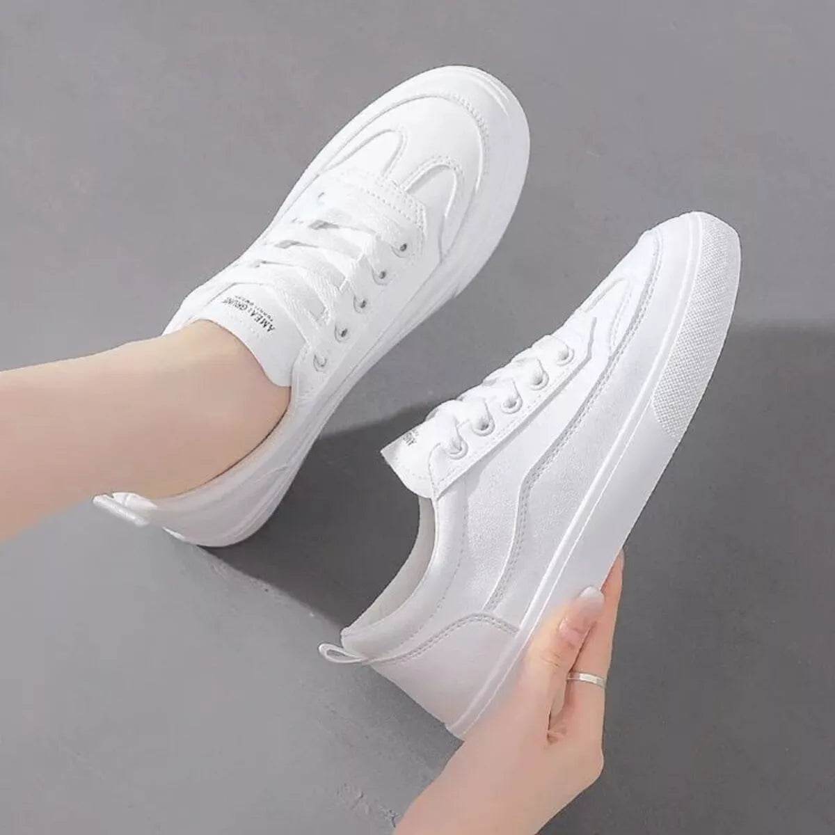Round Toe Platform Sneakers - ELY VESSA LLC