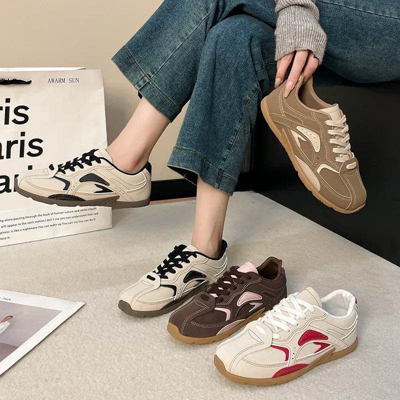 Contrast Flat Sneakers - ELY VESSA LLC