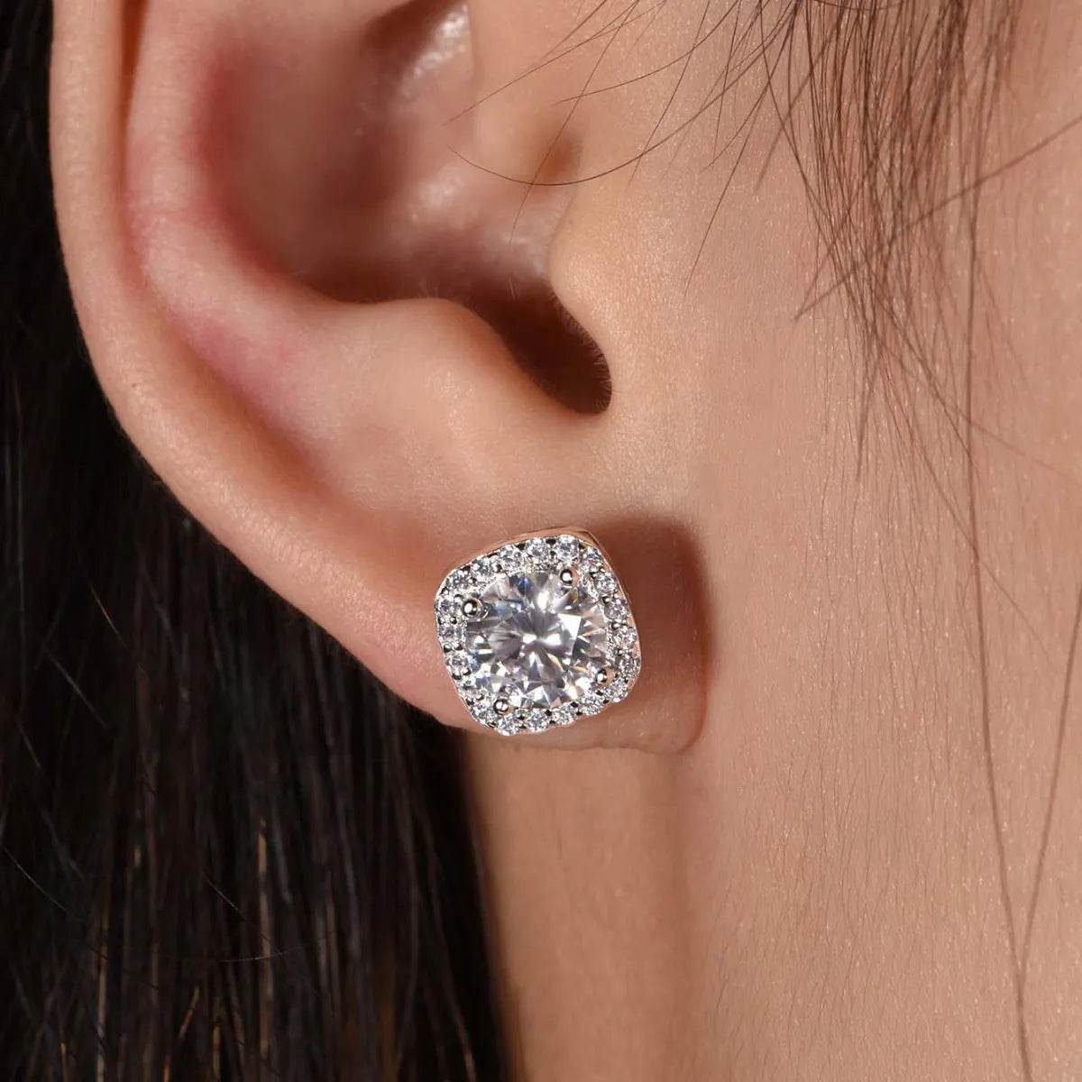 2.4 Carat Moissanite Stud Earrings - ELY VESSA LLC