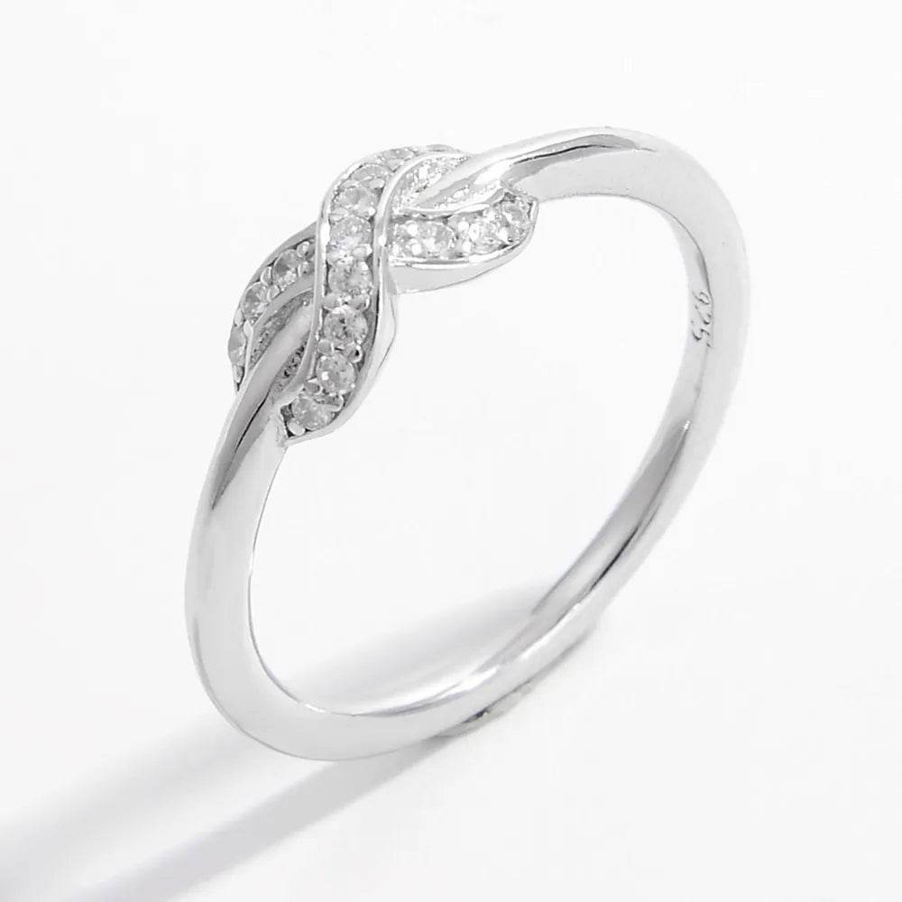 925 Sterling Silver Zircon Geometric Ring - ELY VESSA LLC
