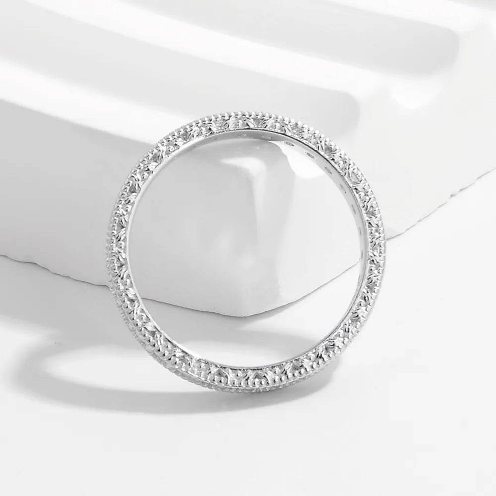 925 Sterling Silver Zircon Ring - ELY VESSA LLC