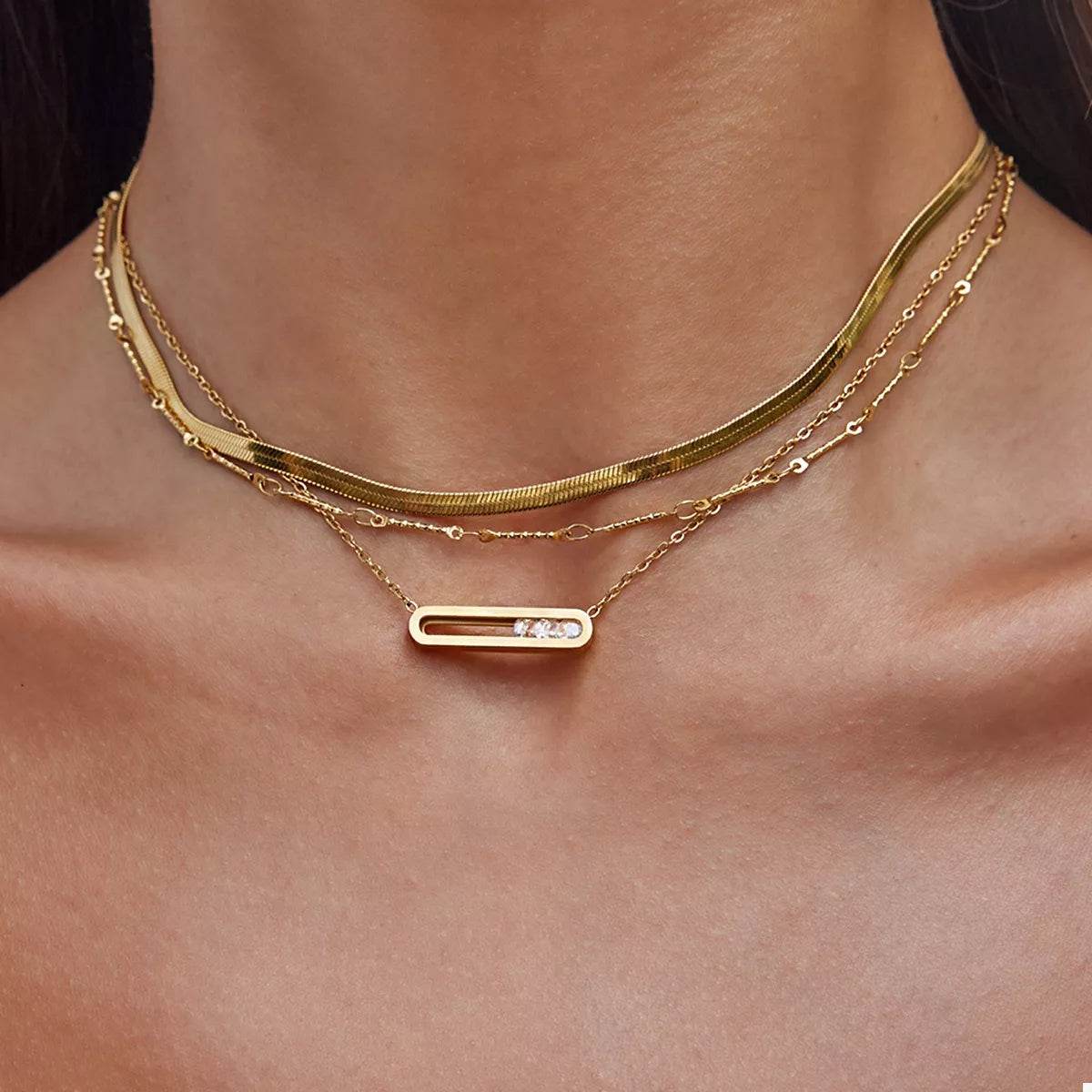 18K Gold-Plated Pendant Necklace - ELY VESSA LLC