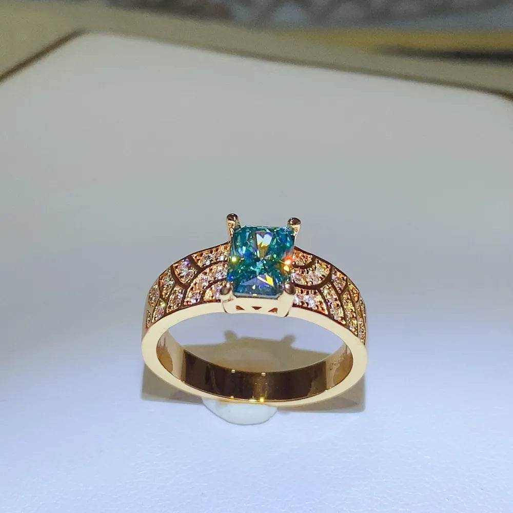 1 Carat Moissanite 925 Sterling Silver Ring - ELY VESSA LLC