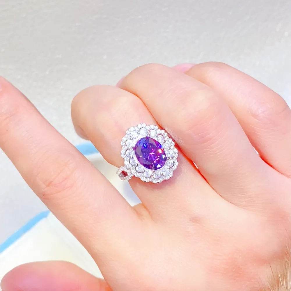 2 Carat Moissanite 925 Sterling Silver Ring - ELY VESSA LLC