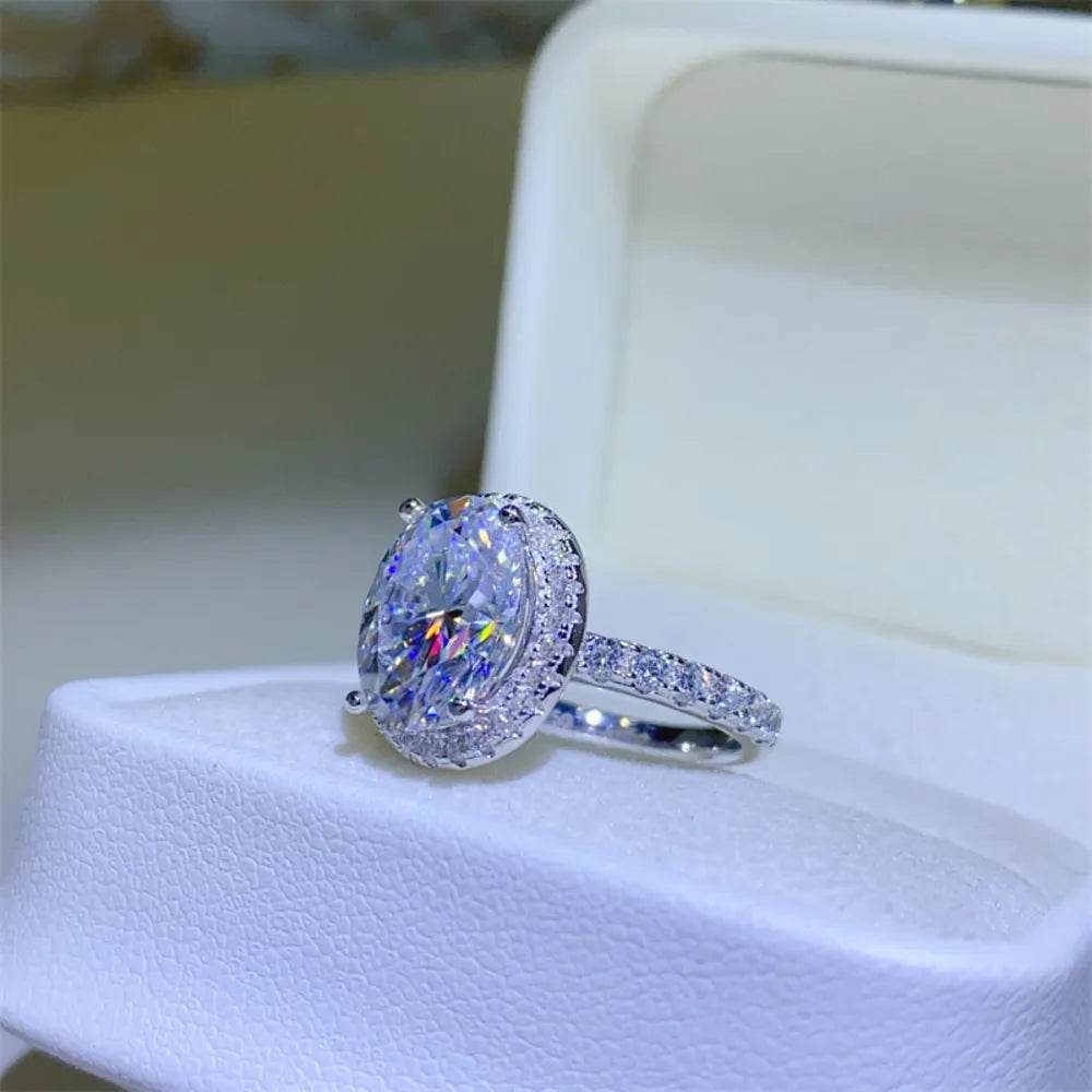 5 Carat Moissanite 925 Sterling Silver Ring - ELY VESSA LLC