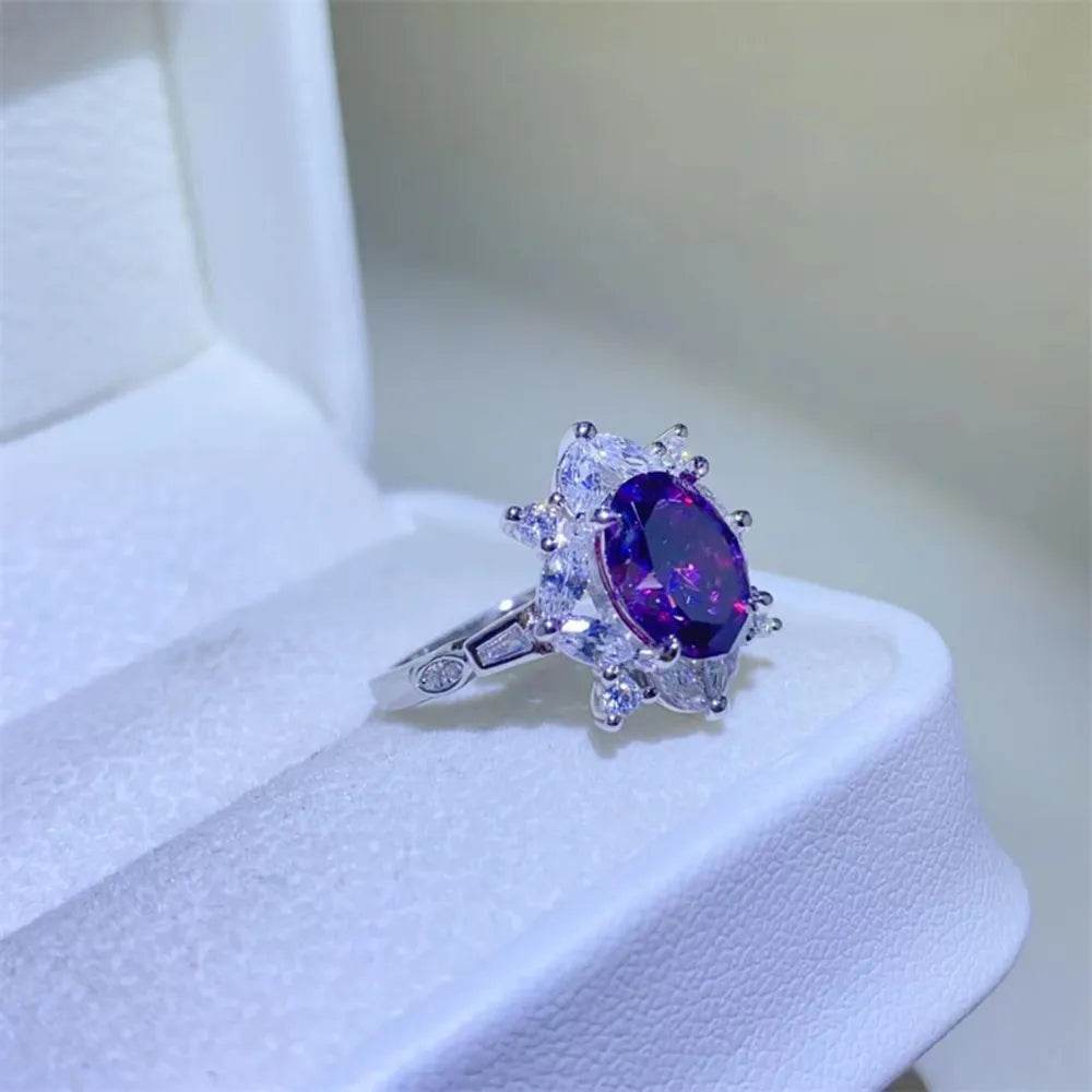 2 Carat Moissanite 925 Sterling Silver Ring - ELY VESSA LLC