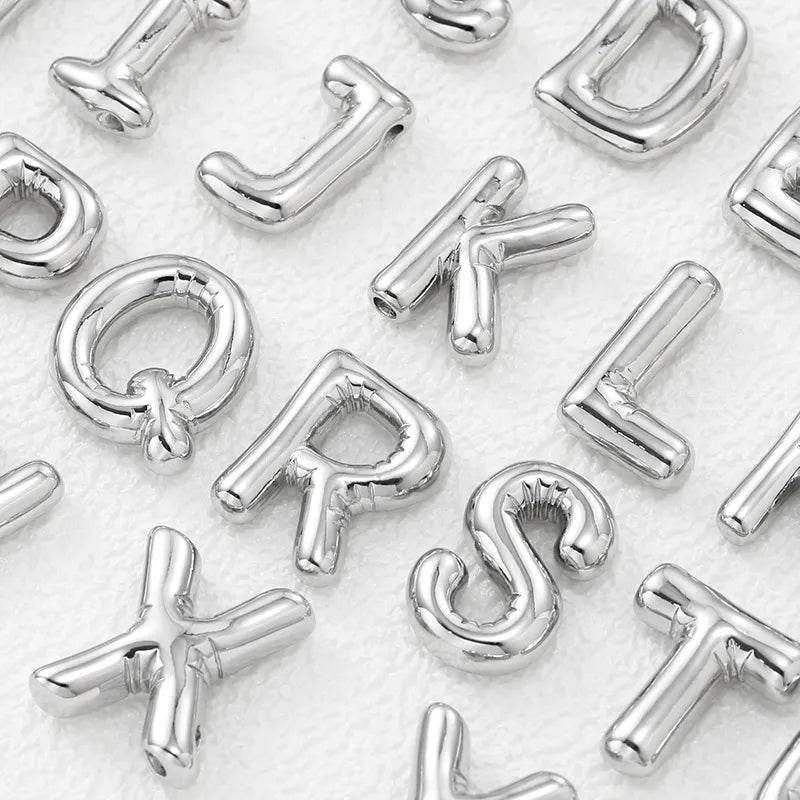 Copper Bubble Letter Pendant Necklace - ELY VESSA LLC