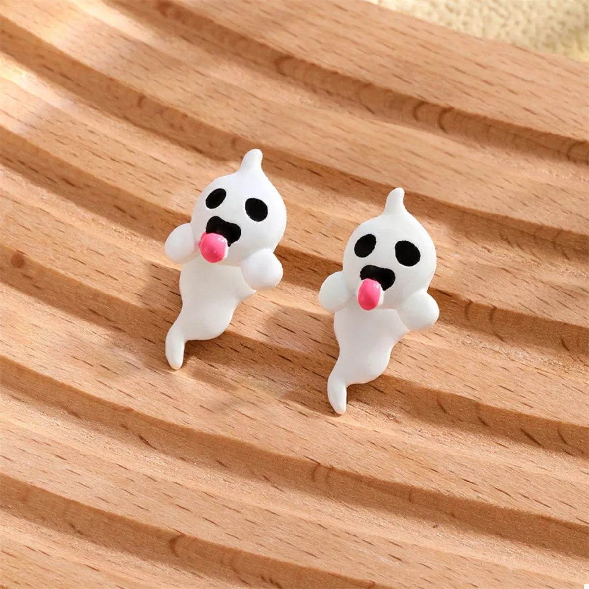 Halloween Ghost and Pumpkin Dangle Earrings - ELY VESSA LLC