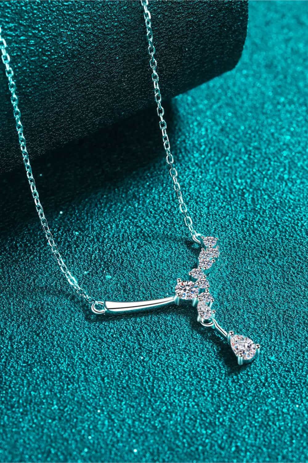 1 Carat Moissanite 925 Sterling Silver Necklace - ELY VESSA LLC