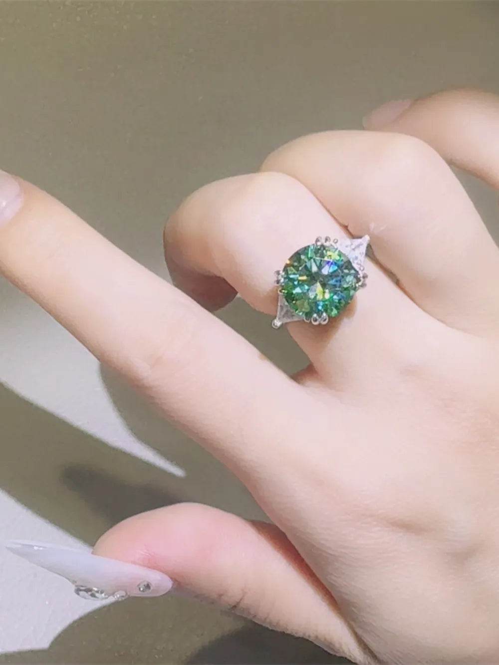 5 Carat Moissanite 925 Sterling Silver Ring - ELY VESSA LLC