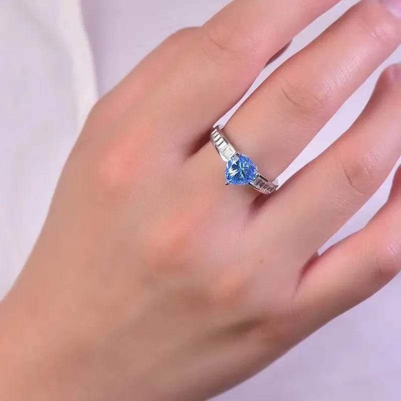 2 Carat Moissanite 925 Sterling Silver Ring - ELY VESSA LLC