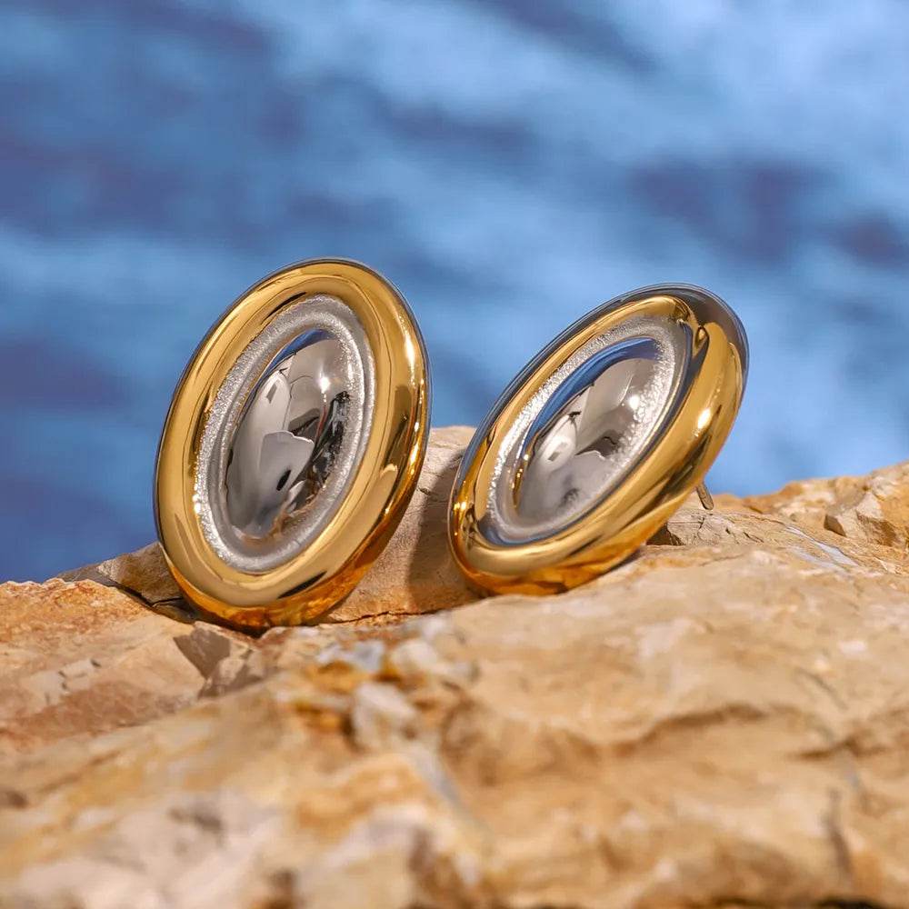 18K Gold-Plated Stainless Steel Stud Earring - ELY VESSA LLC