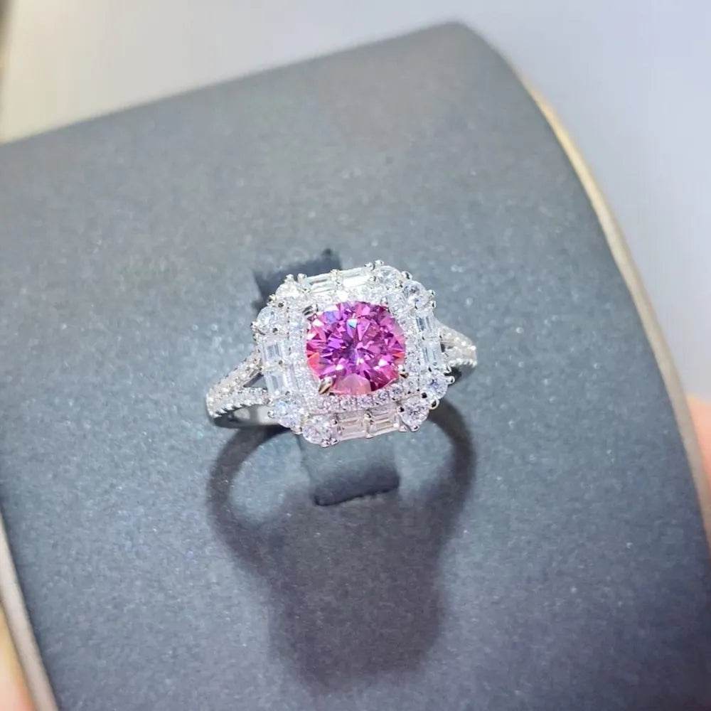 1 Carat Moissanite Zircon 925 Sterling Silver Ring - ELY VESSA LLC
