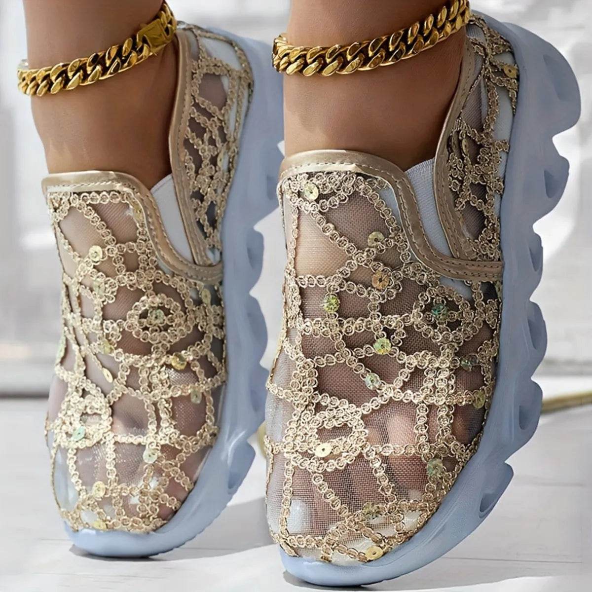 Breathable Mesh Platform Athletics - ELY VESSA LLC