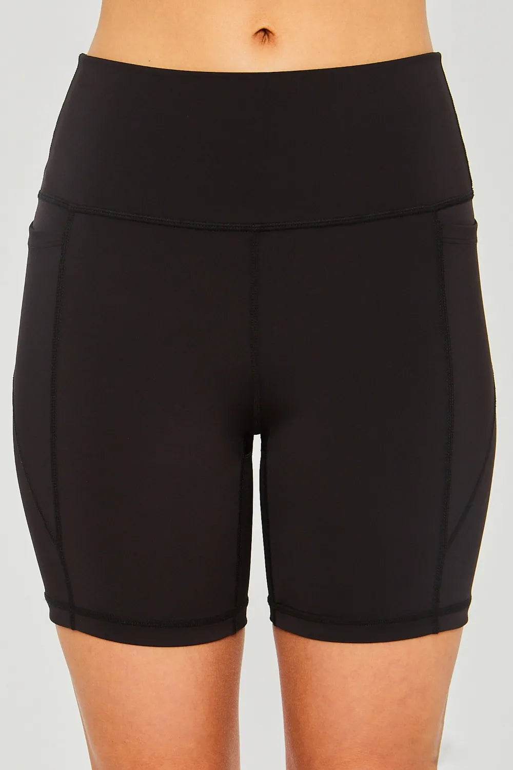Love Tree High Waist Seam Detail Active Shorts - ELY VESSA LLC