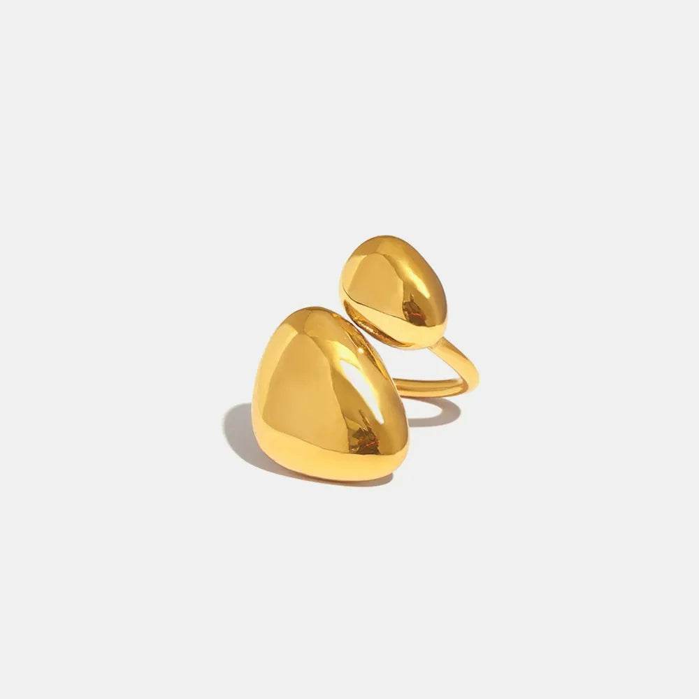 18K Gold-Plated Irregular Bypass Ring - ELY VESSA LLC
