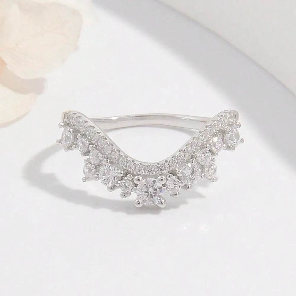 925 Sterling Silver Inlaid Zircon Ring - ELY VESSA LLC