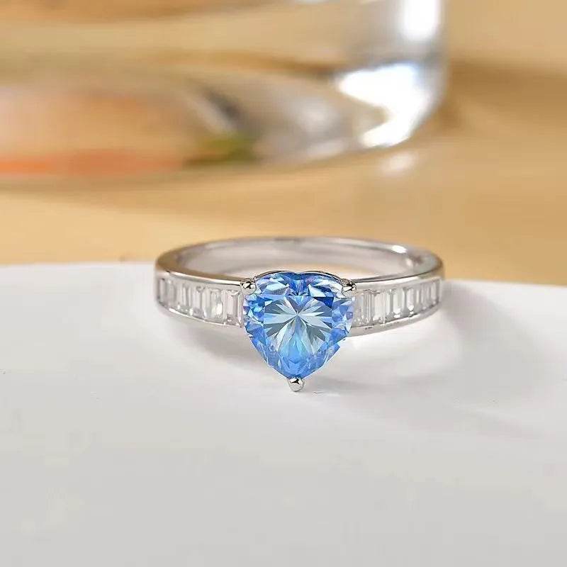2 Carat Moissanite 925 Sterling Silver Ring - ELY VESSA LLC