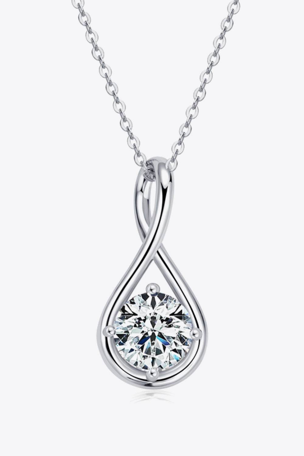 2 Carat Moissanite 925 Sterling Silver Necklace - ELY VESSA LLC