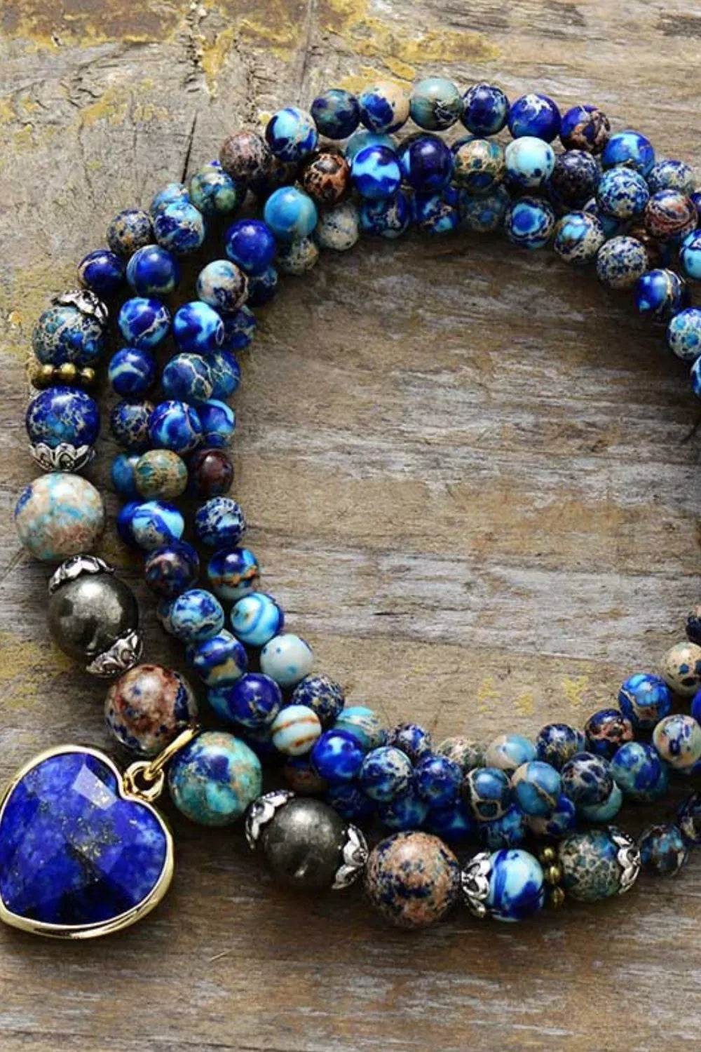 Imperial Stone Heart Three-Layered Bracelet - ELY VESSA LLC