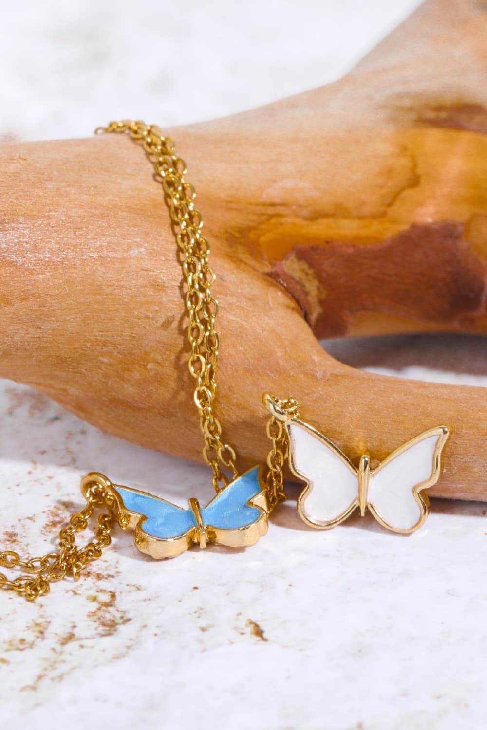 Butterfly Pendant Copper 14K Gold-Plated Necklace - ELY VESSA LLC