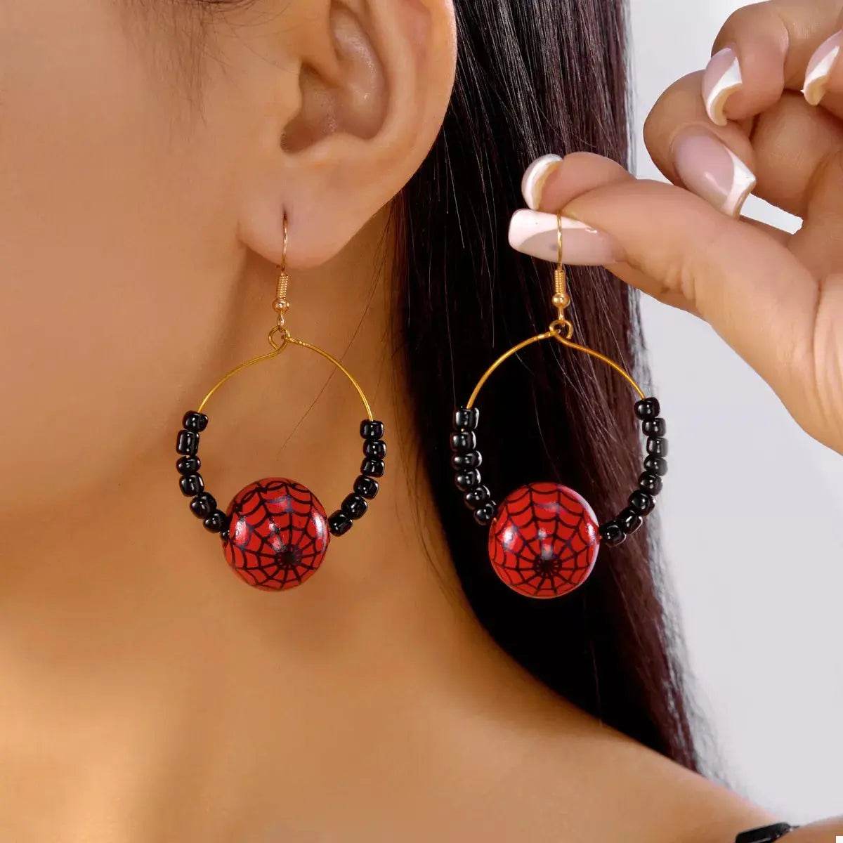 18K Gold-Plated Halloween Bead Earrings - ELY VESSA LLC