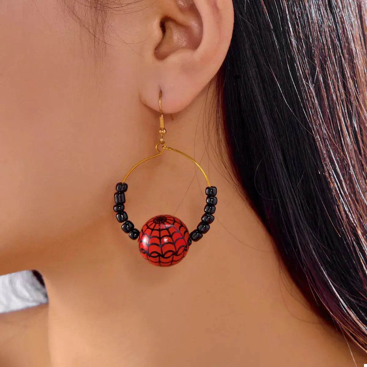 18K Gold-Plated Halloween Bead Earrings - ELY VESSA LLC