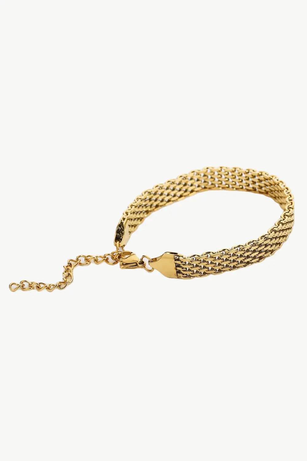 18K Gold-Plated Wide Chain Bracelet - ELY VESSA LLC
