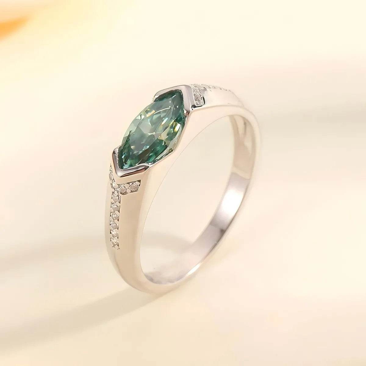 1 Carat Moissanite 925 Sterling Silver Ring - ELY VESSA LLC
