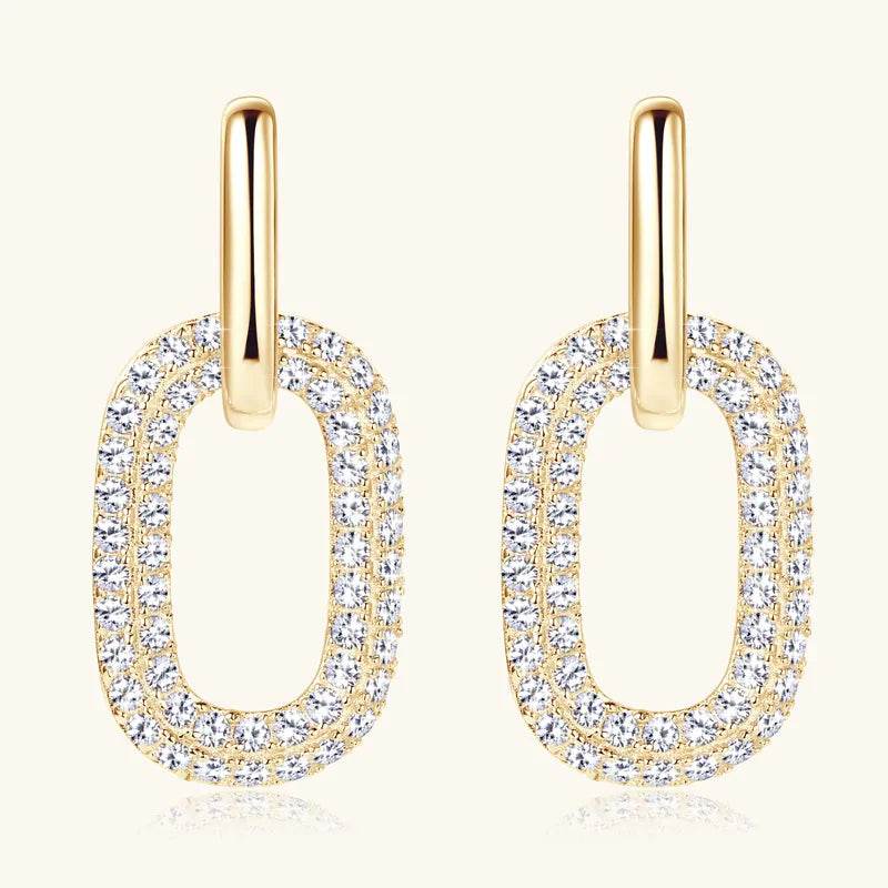 2.16 Carat Moissanite 925 Sterling Silver Earrings - ELY VESSA LLC