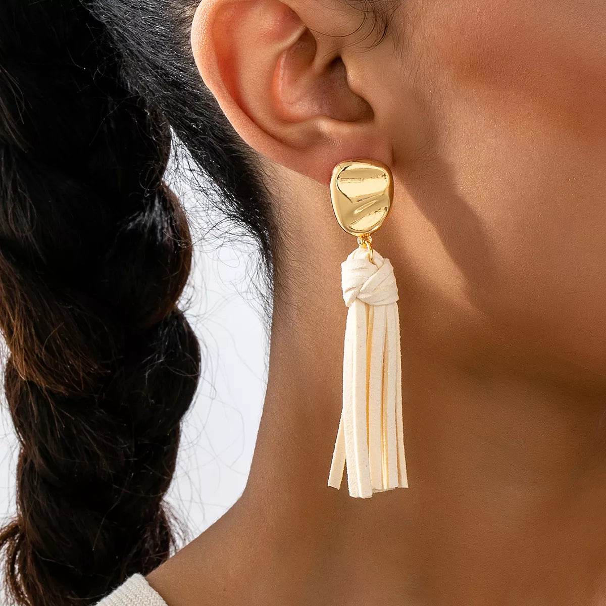 18K Gold-Plated Tassel Earrings - ELY VESSA LLC