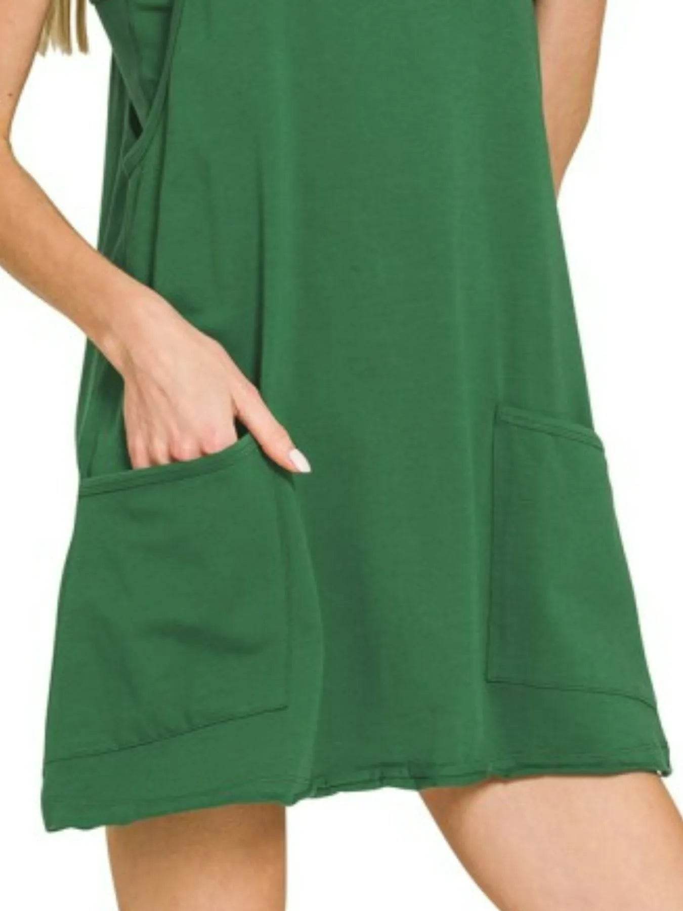 Zenana Cami Mini Dress with Built-in Romper Liner - ELY VESSA LLC