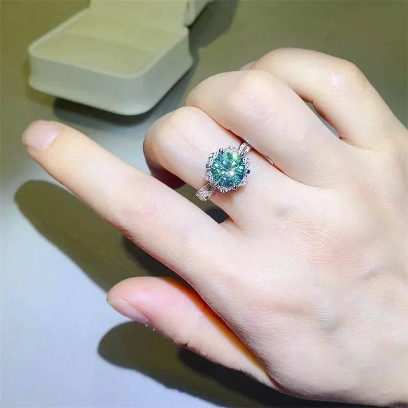 2 Carat Moissanite 925 Sterling Silver Ring - ELY VESSA LLC