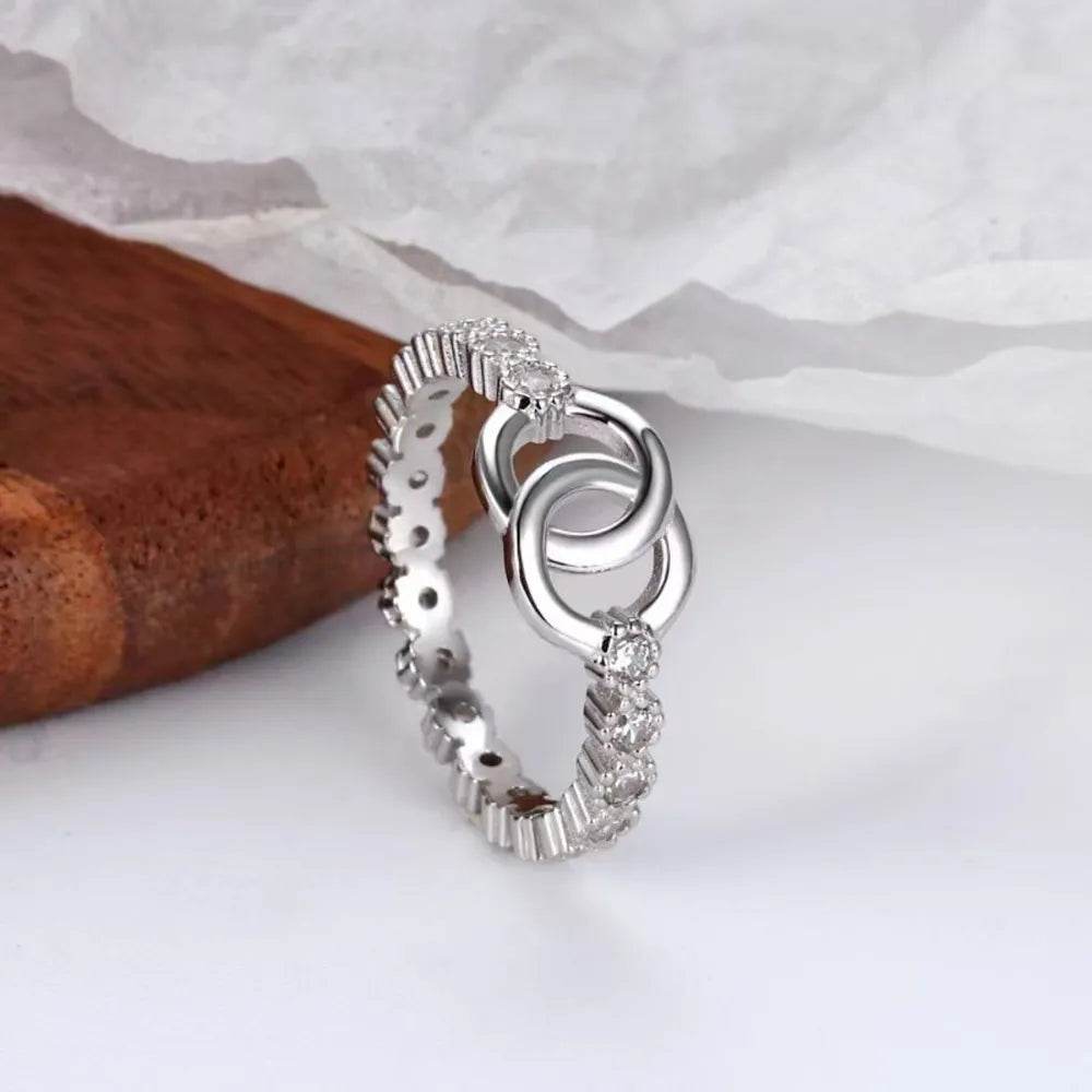 925 Sterling Silver Zircon Ring - ELY VESSA LLC