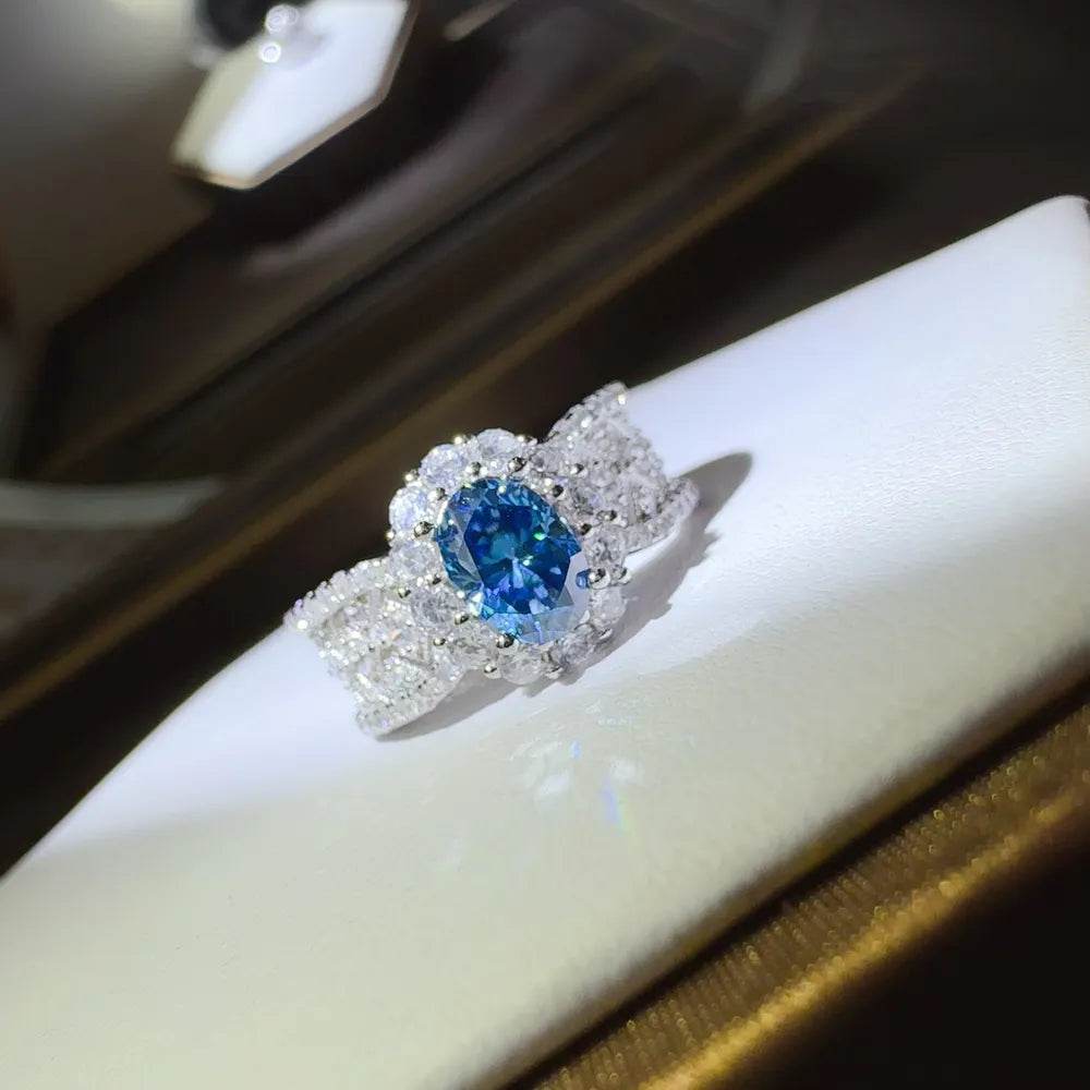 1 Carat Moissanite Zircon 925 Sterling Silver Ring - ELY VESSA LLC