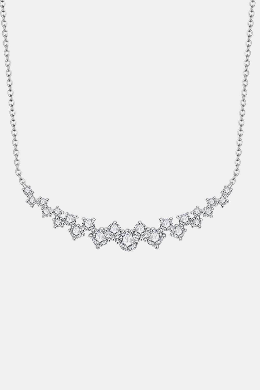 1.64 Carat Moissanite 925 Sterling Silver Necklace - ELY VESSA LLC