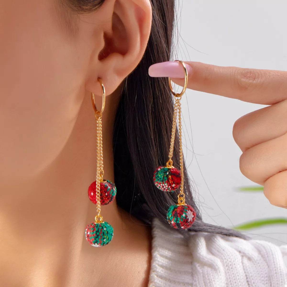 18K Gold-Plated Ball Drop Earrings - ELY VESSA LLC