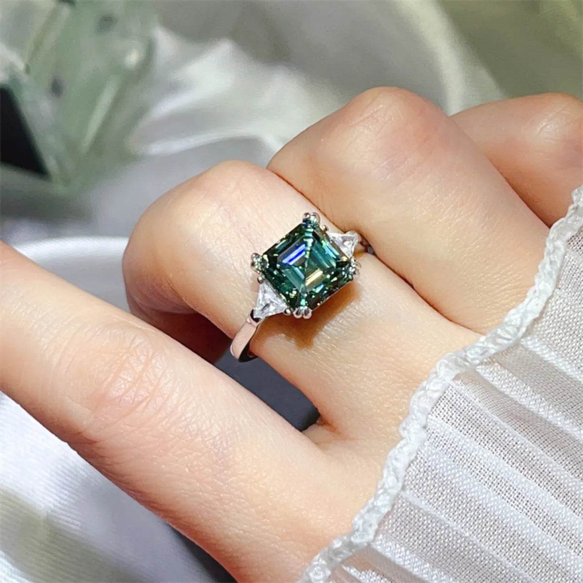 3 Carat Moissanite 925 Sterling Silver Ring - ELY VESSA LLC
