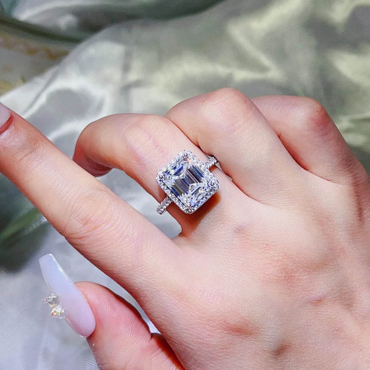 5 Carat Moissanite 925 Sterling Silver Ring - ELY VESSA LLC