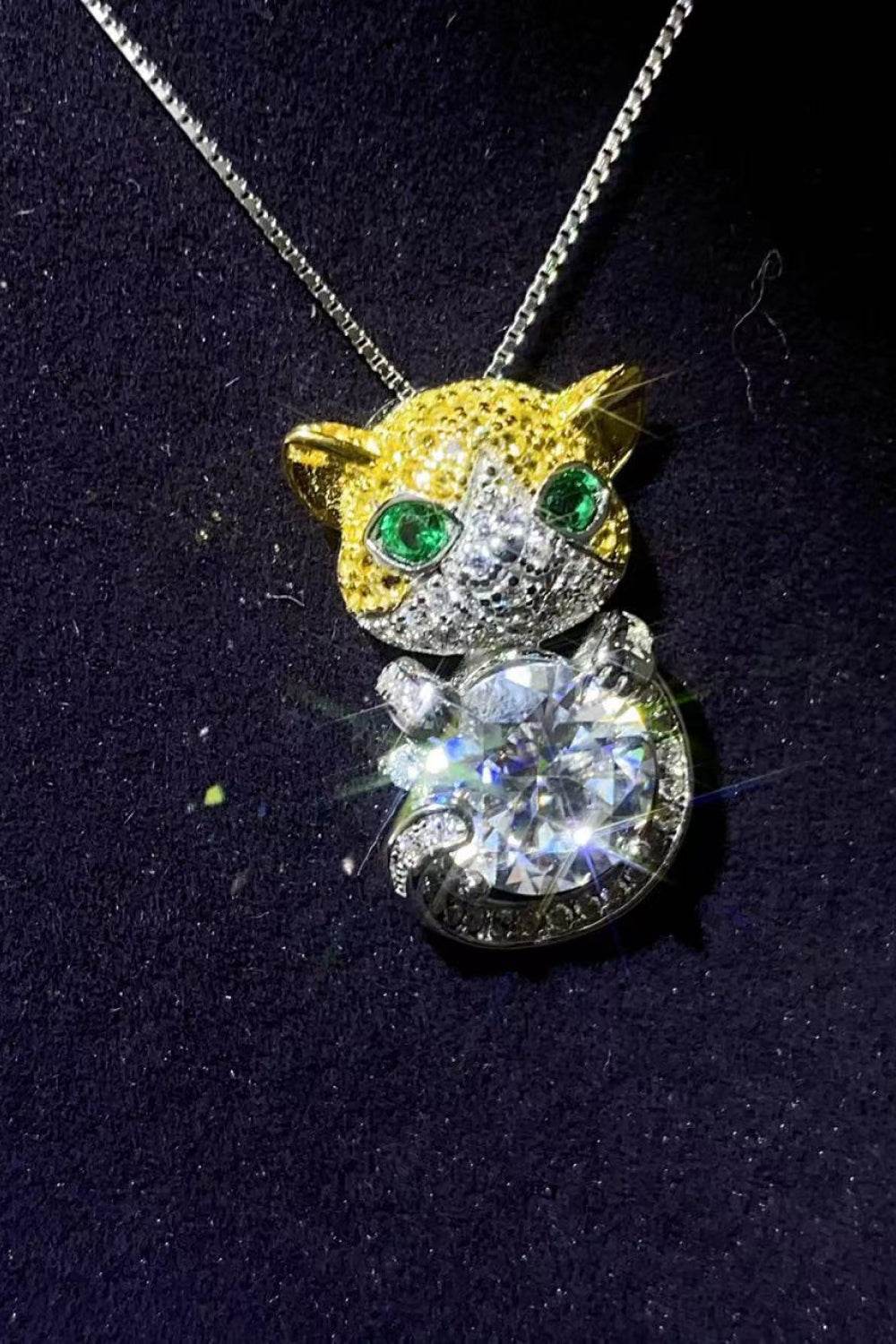 2 Carat Moissanite 925 Sterling Silver Necklace - ELY VESSA LLC