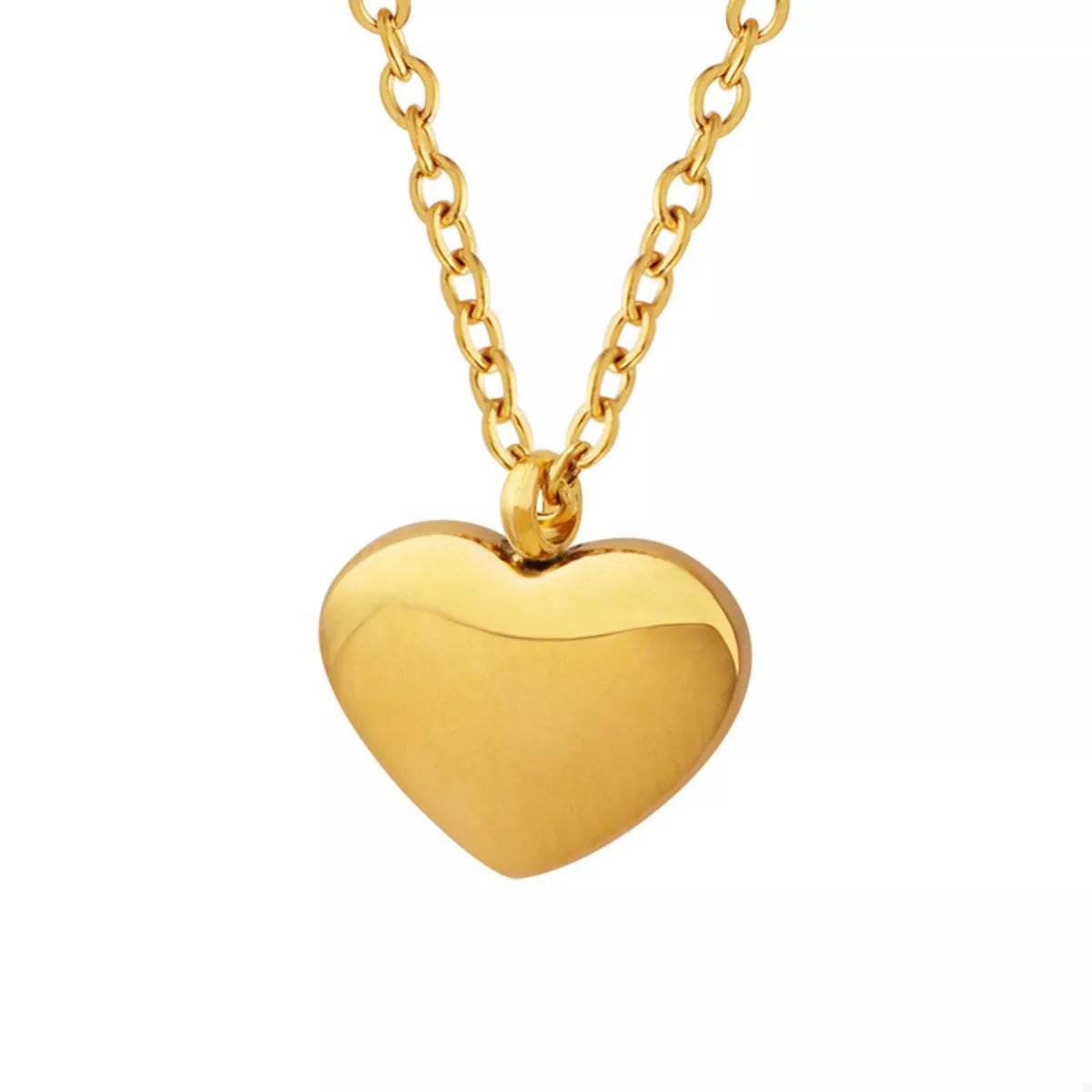 18K Gold-Plated Heart Pendant Necklace - ELY VESSA LLC