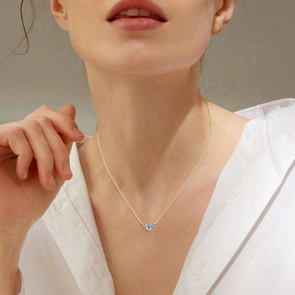 1.2 Carat Moissanite 925 Sterling Silver Necklace - ELY VESSA LLC