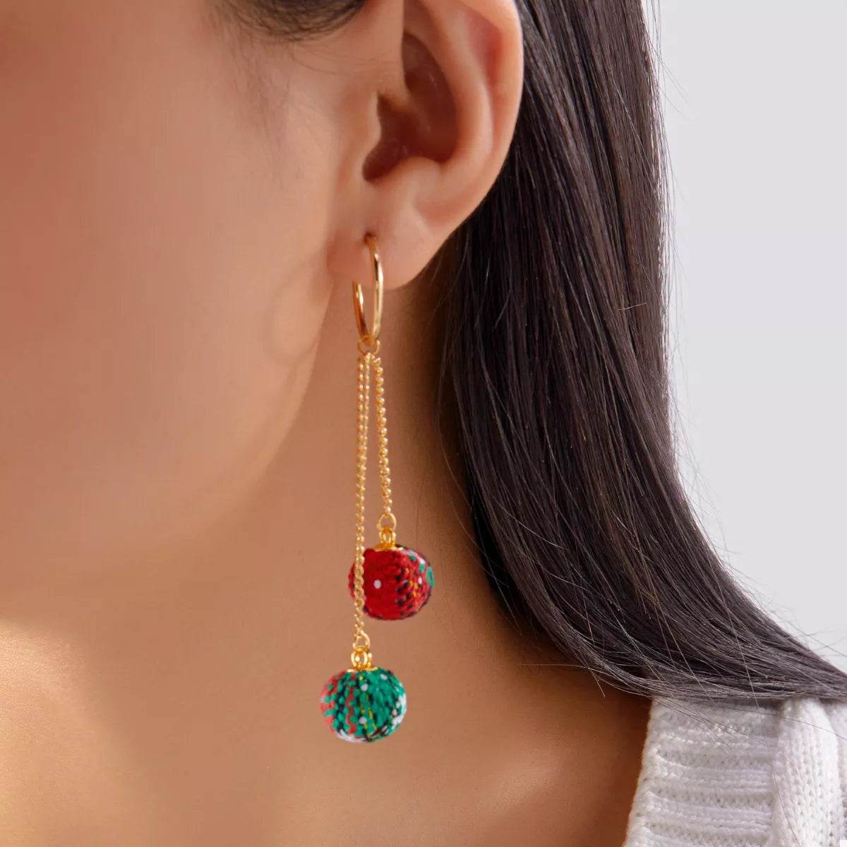 18K Gold-Plated Ball Drop Earrings - ELY VESSA LLC