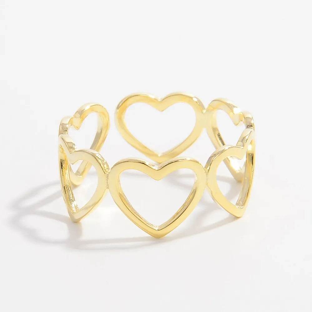 925 Sterling Silver Heart Ring - ELY VESSA LLC