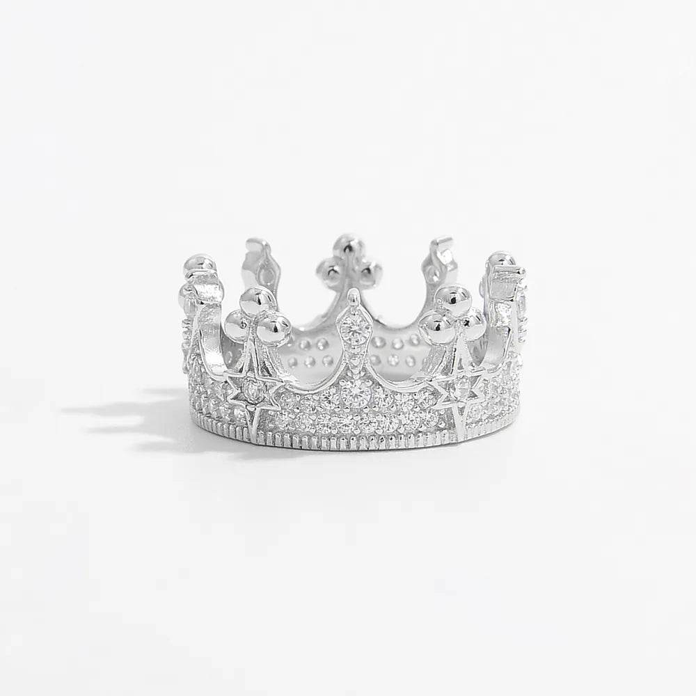 Crown Shape Zircon 925 Sterling Silver Ring - ELY VESSA LLC