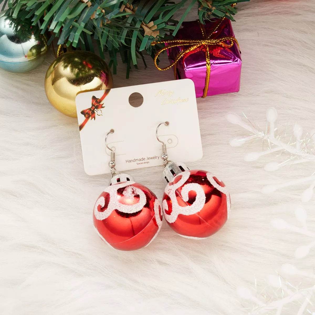 Christmas Ball Drop Earrings - ELY VESSA LLC