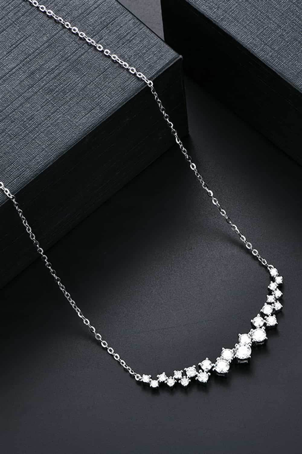 1.64 Carat Moissanite 925 Sterling Silver Necklace - ELY VESSA LLC