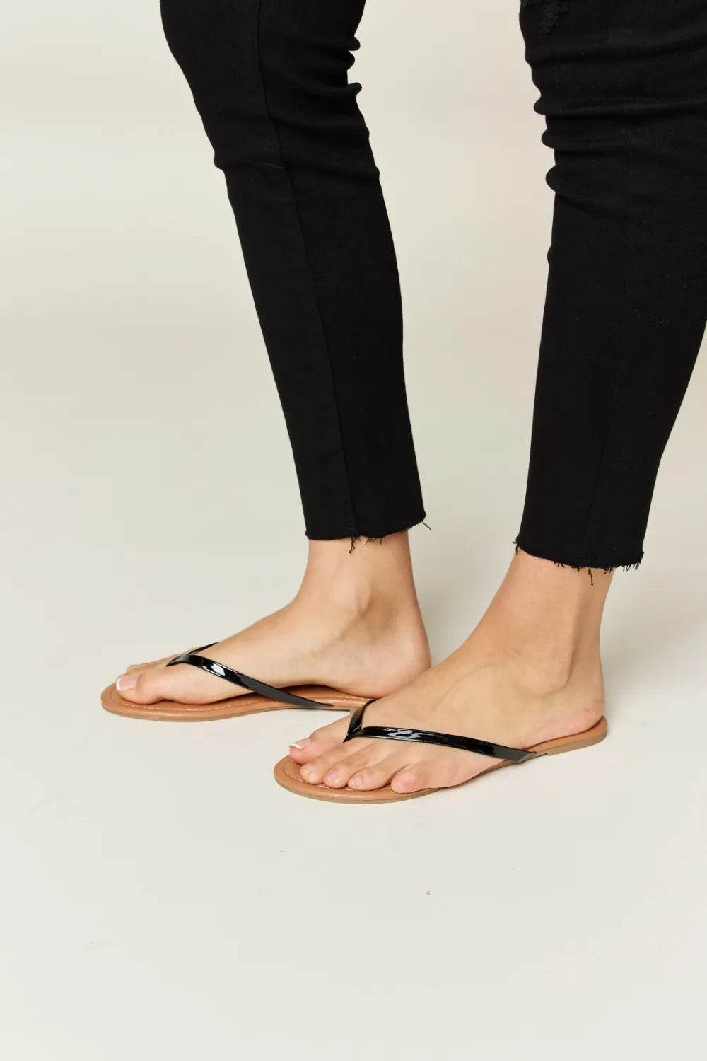 WILD DIVA PU Leather Open Toe Sandals - ELY VESSA LLC