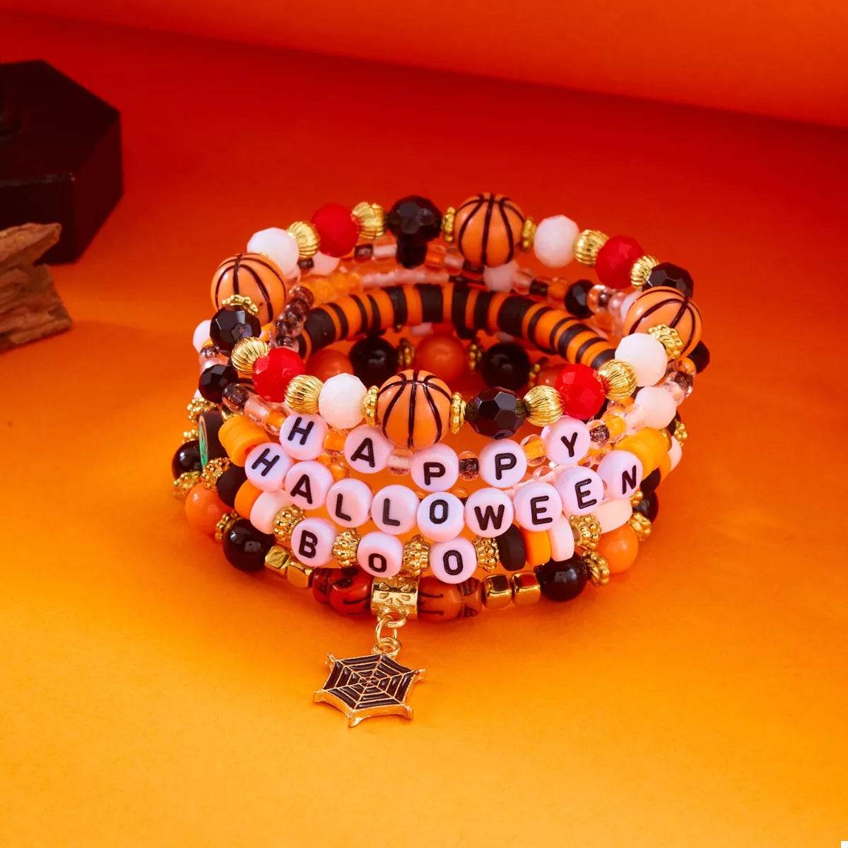 6 Piece Halloween Letter Beaded Bracelet - ELY VESSA LLC