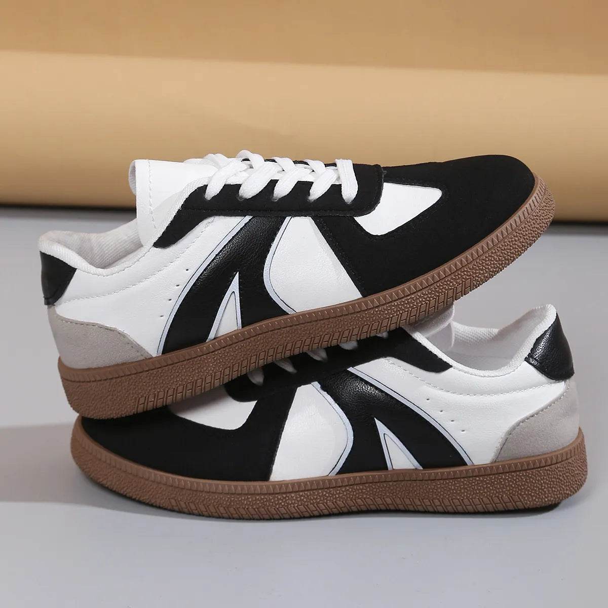 Lace Up Round Toe Sneakers - ELY VESSA LLC